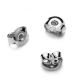 2 Ohrsteckerflügel Rückteile Sterlingsilber 4,5mm