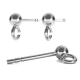 2 Ohrstecker mit Kugel und Öse  925 echt Silber
