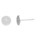 2 Ohrstecker flacher runder Platte 5mm 925 echt Silber