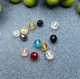 10 Glasschliffperlen bunt gemischt