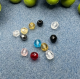 10 Glasschliffperlen bunt gemischt