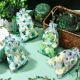 10 Geschenktüten Organzabeutel mit Glücksklee 13x18cm