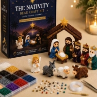 1 Perlen-Bastelset Weihnachtskrippe